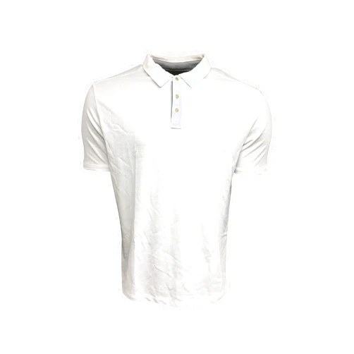 Tommy Bahama Shoreline Surf Polo Shirt Short Sleeve Three Button Soft Golf Shirts (XX-Large, White)