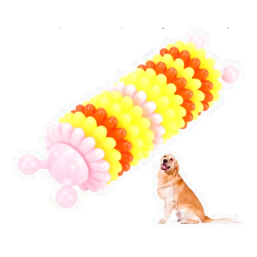JOROBURO Dog Chew Toys, Caterpillar Shape Bite Resistant Dog Teeth Cleaning Toy, Interactive Dog Toy Dog Biting Toy Dog Training Toy for Small Medium Large Dogs (Pink)