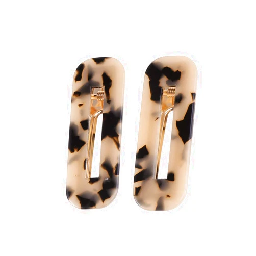 Lurrose 2 Pcs Tortoise Shell Hair Clips Leopard Barrettes Vintage Hair Clip for Girls