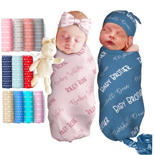 Sweewind Personalized Baby Blanket Personalized Baby Blankets for Girls Boys Pesonnalized Baby Gifts Custom Baby Blanket Personalized Baby Swaddle Personalized Baby Items (Names)