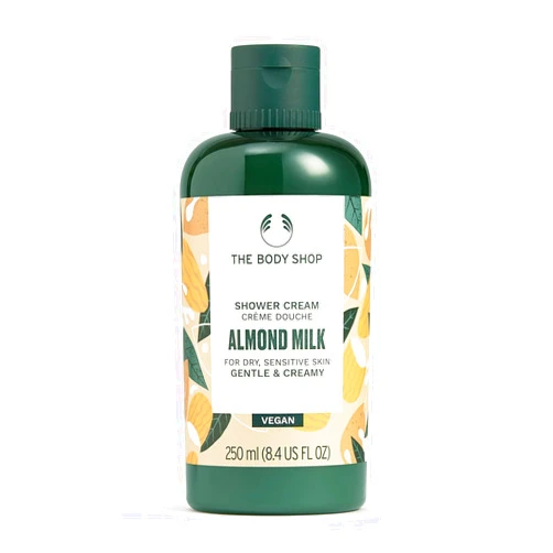 Generic The B'ody Shop Almond Milk & Honey Soothing & Caring Shower Cream, 250 ML - Dry, Sensitive Skin | Cleanse, Help Soften & Comfort |Vegan