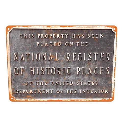 KENSILO Metal Sign National Register Historic Places Vintage Tin Signs Wall Decoration Retro Art 8 x 12 inches