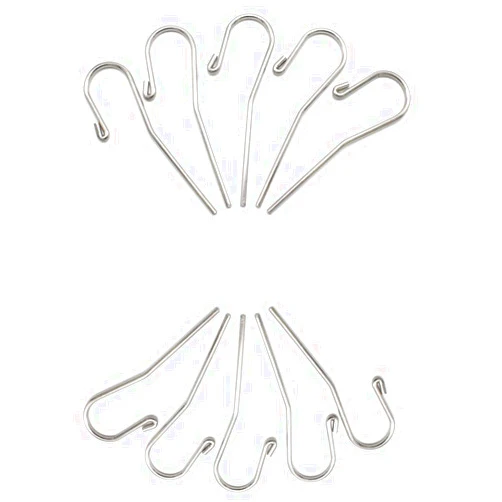 UINMYREO 10 PCS Stainless Steel 2mm Lip Hook Root Canal Measuring Accessories Lip Mouth Hook Apex Locator Tfor Most Apex Locators