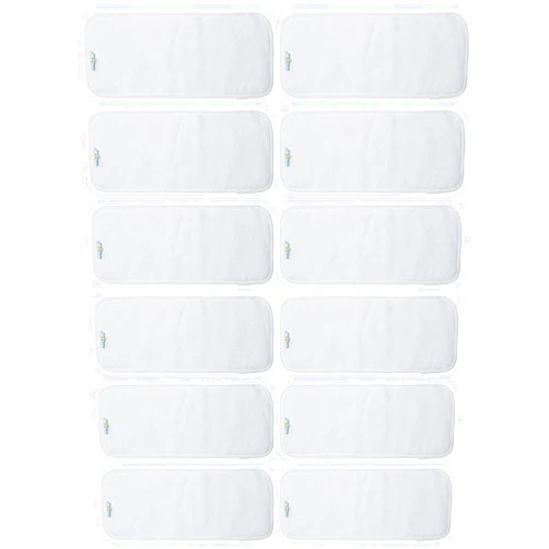 Babygoal Reusable Cloth Diaper Inserts Pack of 12, Absorbent & Breathable Liners, 3-Layer Microfiber Inserts for Cloth Diapers 12T