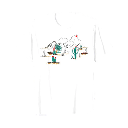 Vintage Flora Tees Vintage Desert Sunset Cactus Retro Vibe Landscape T-Shirt