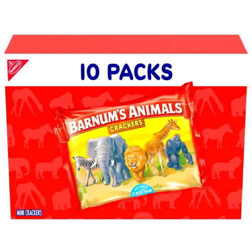 Barnum's Original Animal Crackers, 10 Snack Packs