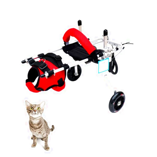 Generic Cat Wheelchair Adjustable 2 Wheels Pet Wheelchair Lightweight Cat Barrier Wheels for Rehabilitation Aid for The Back Legs of Aging, Disabled, Injured, Arthritis, Weak Cats/Pets (M)