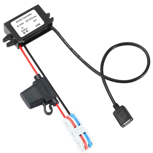 MZHOU DC-DC 24V/12V to 5V 3A 15W Step Down Converter,DC 8-32V Buck to 5V USB Voltage Converter,IP67 Waterproof 22V Regulator Power Supply Buck Transformer Module Adapter for Truck,Screen,Car etc.