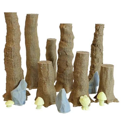Extruded Gaming Rosewood Trees Set 3