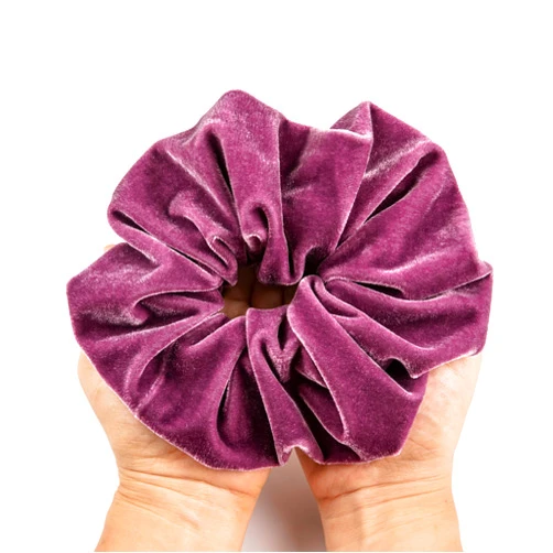 Cicimeiluody Jumbo Velvet Scrunchies For Women Oversize Scrunchies for Thin & Thick Hair No Damage To Hair Holds Tide (1, Eggplant)