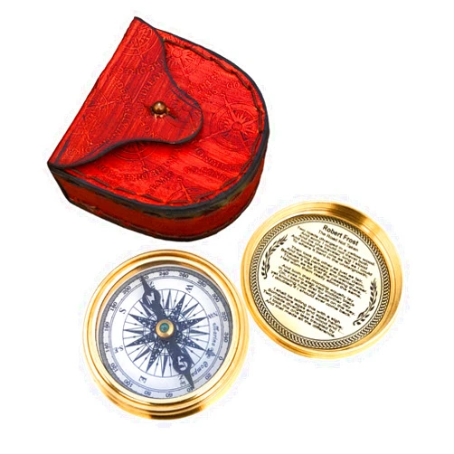 NauticalMart Solid Brass Directional Magnetic Compass Antique Nautical Vintage Quote Engraved, Baptism Gifts, Confirmation Gifts