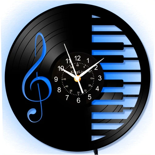 KingLive Piano Keys Wall Clock, Music Wall Decor 12