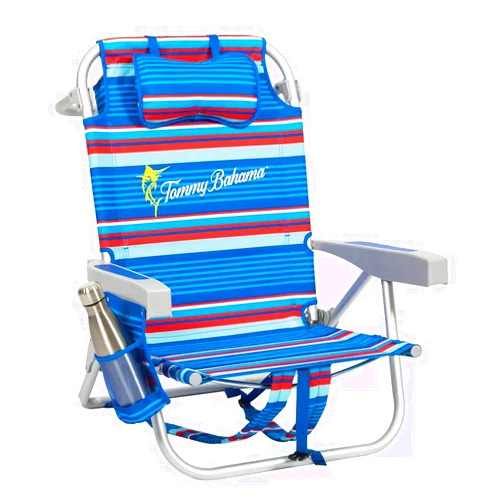 TECNOVOZ Tommy Bahamas 2000998 Folding Backpack Beach Chair with Handles