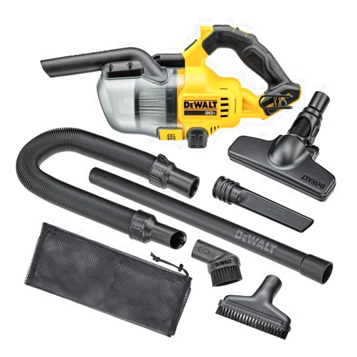 DEWALT 20V Handheld Vacuum Cordless, Car Vacuum with HEPA Filter, 6 Attachments and LED Light, High Performance Dry Only Small Shop Vac, Battery Not Included (DCV501HB)
