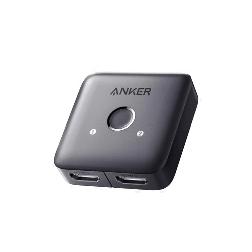 Anker HDMI Switch, 4K@60Hz HDMI Splitter, 2 in 1 Out with Smooth Finish, Supports HDR, 3D, Dolby, Compatible with Laptops, PC, Xbox Series, PS5 / PS4, Projector, and More