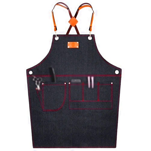 Lingula Apron with Pockets Chef Apron Artist Painting Apron Kitchen Accessories Stylist Apron Adjustable Kitchen Apron Comfortable Apron Cooking Aprons (Color : B)