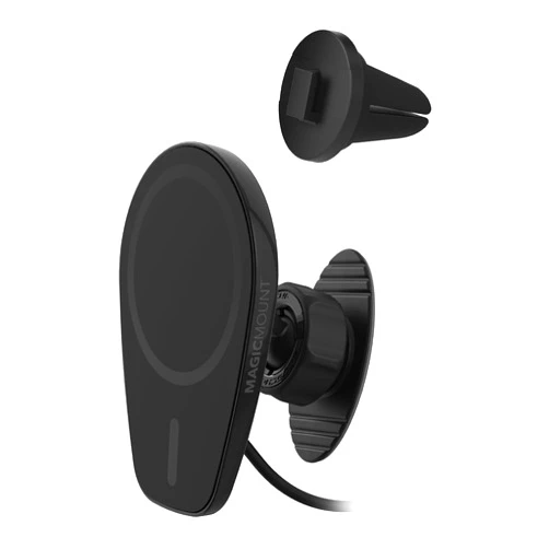 Scosche MPQ6DV-SP Magnetic Phone Holder for Car Dashboard/Vent, 20W Wireless Fast Car Charger Phone Stand, Hands Free Cell Phone Mount Compatible w/iPhone 15/14/13/12 Series and MagSafe Accessories
