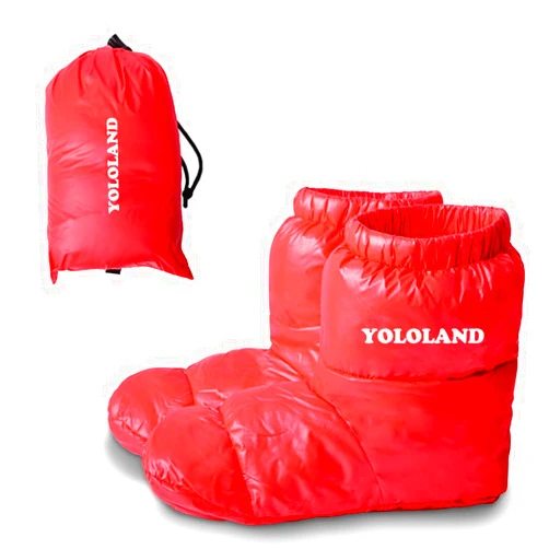 YOLOLAND Winter Warm Foot Warmers for Sleeping, Duck Down Socks Waterproof Boots, Mens Down Slippers, Sleep Booties for Women, Home Outdoor Camping Hiking Shoes, Lightweight & Comfortable