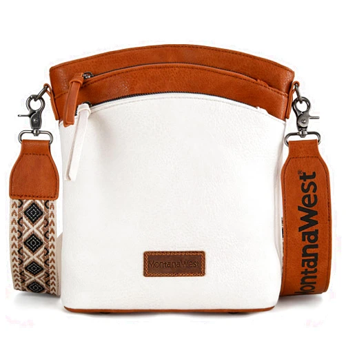 Montana West Multi Zip Pocket Large Crossbody Bag With Guitar Strap