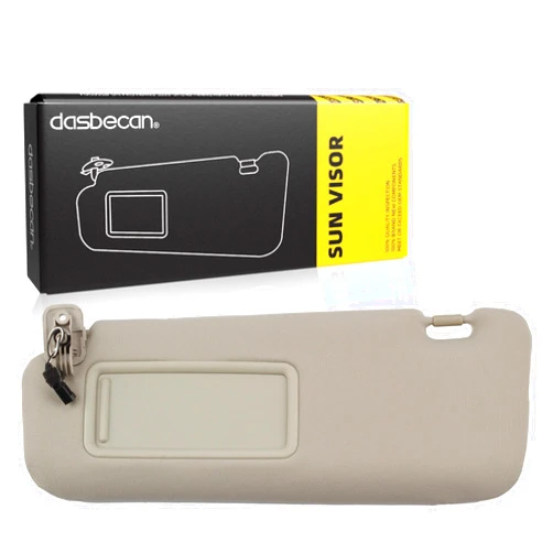 Dasbecan Left Driver Side Sun Visor Compatible with Mazda CX-9 2010-2015 Replaces# TDY1-69-320 Gray with Mirror and Vanity Light