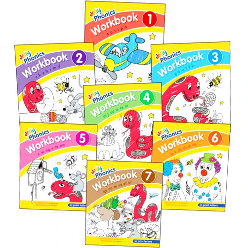 Sue Lloyd,Sara Wernham,Lib Stephen Jolly Phonics Workbooks 1-7 in Print Letters: In Print Letters