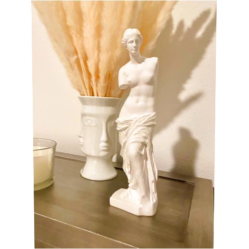 PEYZCNOK Venus de Milo Statue, Classic Greek Roman Mythology Goddess Aphrodite Statue, 11.5 x 3.15 x 2.16 Inches White Resin Statue Great Art for Home Office Décor