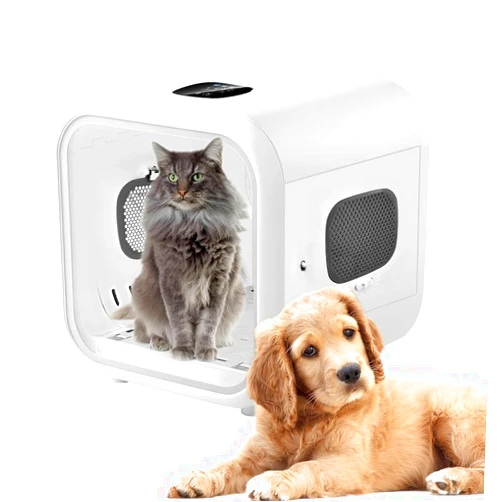 BESTZONE Automatic Pet Dryer Box for Cats and Small Dogs,Pet Hair Drying Box for Cat Puppy Kitten,Ultra Quiet Dryer 52L Large Capacity with Smart Temperature Control and 360° Drying