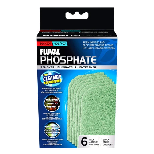 Fluval 307/407 Phosphate Remover Pad, Replacement Aquarium Canister Filter Media, 6-Pack, for All Breed Sizes