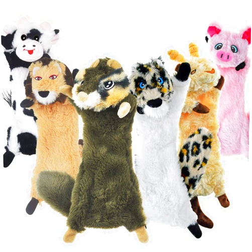 SHARLOVY Dog Squeaky Toys No Stuffing 6 Pack Dog Toys Crinkle Dog Toys for Small Dogs Durable Dog Chew Toys Plush Cute Animals Natural Puppy Toys for Teething Pet Toys Squeak