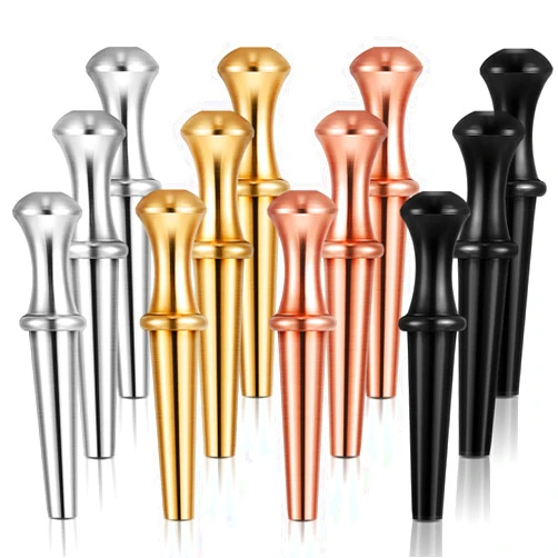 Mudder 12 Pieces Metal Cribbage Pegs Cribbage Board Pegs Fit 1/8 Holes Cribbage Pegs with a Tapered Design for Cribbage with 4 Colors