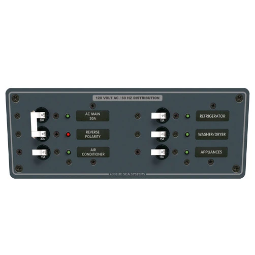 Blue Sea Systems 8099 AC Main + 4 Positions, black