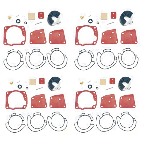 GVBVNKEAZP Carburetor Repair Kits for Johnson Evinrude V4 V6 90 100 115 150 175 HP 18-7247 436852 438996 435442(4 SET)