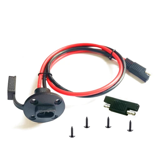 AYECEHI 10AWG SAE Cable,SAE to SAE Solar Weatherproof Socket Sidewall Port,SAE Cable Quick Disconnect Connect Solar Panel Mount Universal Flush Mountable Connector - 2ft/60cm