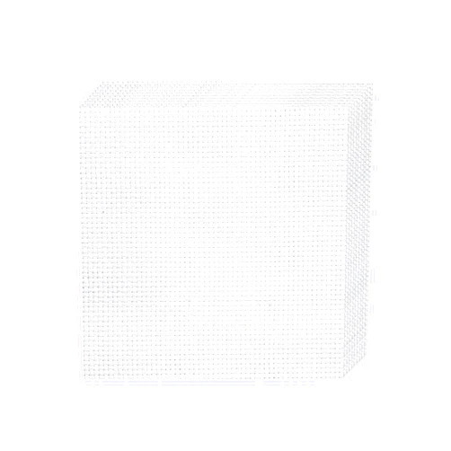 Nitelemn 10 PCS Aida Cloth 14 Count Cross Stitch Fabric, Pre-Cut White Squares Fabric for Craft Embroidery, Handmade Needlework, DIY Handicrafts (11.8×11.8 Inch)