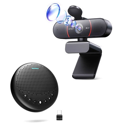 EMEET C960 4K and EMEET Conference Speakerphone Luna