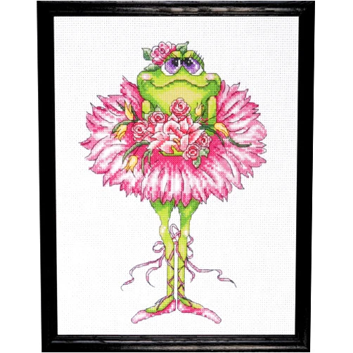 Design Works Crafts Tobin Frog Bouquet Counted Cross Stitch Kit-7