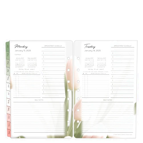 Franklin Covey FranklinCovey - Blooms One Page Per Day Ring-Bound Planner (Classic, Jan 2025 - Dec 2025)