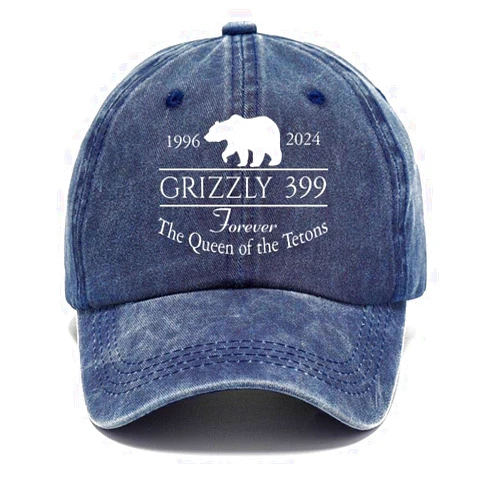 Generic Grizzly 399 Hat, Grizzly 399 Baseball Caps Hat, Grizzly Bear 399 Hat, in Memory of Bear 399 Forever Queen of The Tetons Hat