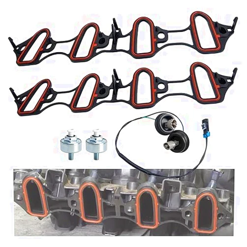 Caalii Knock Sensor Harness Intake Manifold Gasket Kit,12601822 104566030 Compatible with Chevy,Pontiac,Buick,Cadillac,GMC,89060413 MS92211 MS18007 MS4657 MS16340