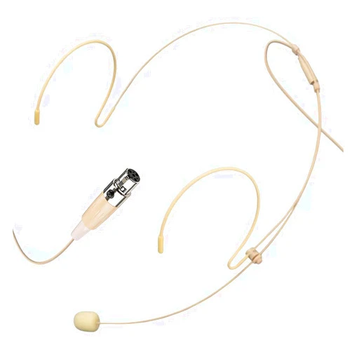 XHXJCYS Headset Microphone Headworn Double Over Ear Earset Hanging Condenser Omnidirectional Mic Compatible with Shure Wireless Bodypack Transmitter System with Mini XLR 4 Pin TA4F Plug