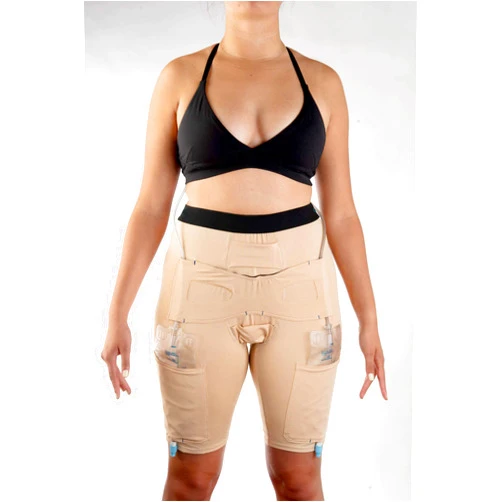 CATH WEAR CathWear Catheter Leg Bag Underwear - Unisex, X-Large, Beige, Holds 2 Leg Bags, 600ml