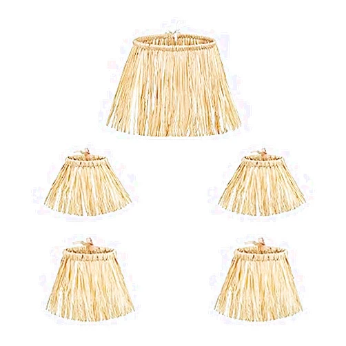 Welezhu 5 Pieces Scarecrow Costume Set Include Raffia Scarecrow Straw Kit Scarecrow Hat for Halloween Harvest Party Accessory