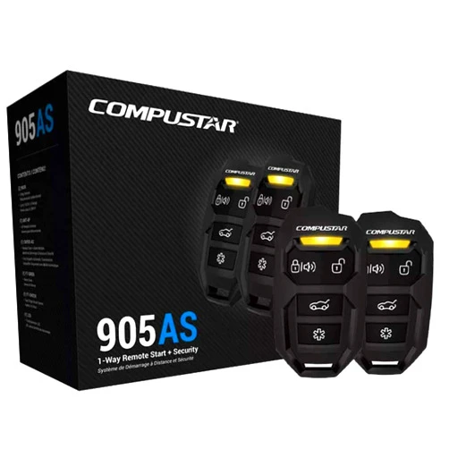 Compustar CS905-AS All-in-One 4 Button 1 Way Alarm & Remote Start System 1500' Range
