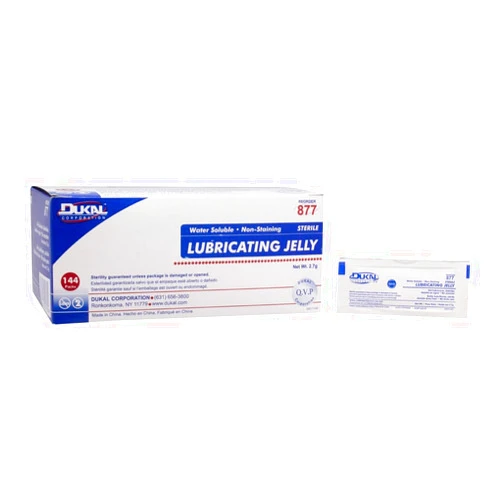 Dukal DUK 877 Lubricating Jelly, Foil Pack, Sterile, 2.7gm (Pack of 1728)