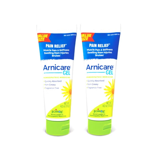 Boiron Arnicare 4.2oz Gel (Pack of 2) - Soothing Relief - Muscle & Joint Pain, Bruises, Swelling - Fragrance-Free