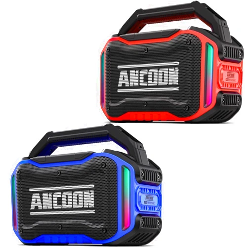 ANCOON Bluetooth Speakers Blue+Red