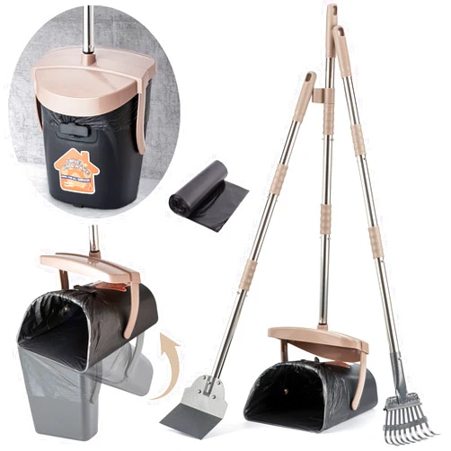 TIMINGILA Pooper Scooper Large Swivel Bin,Heavy Duty Metal Rake&Spade for Large & Small Dogs Non-Breakable Dog Poop Scooper with 20 Waste Bags Easy to Clean Pet Waste Use on Grass, Dirt or Gravel - Pet Supplies