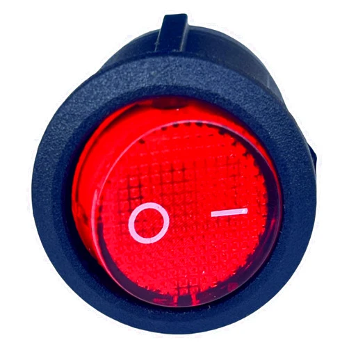 Wreero KCD1-105 20mm Diameter Round Red Rocker Switches（3pin 2position） for Treadmills,Coffee Maker,Lawn Mower,Snow Blower，Electric fireplaces,Hoover Vacuum Parts Various Electronic Equipment