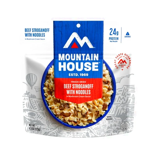 Mountain House Beef Stroganoff with Noodles | Freeze Dried Backpacking & Camping Food | 2 Servings
