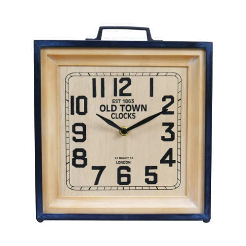NIKKY HOME 12 Inch Old Town Table Clock - Battery Operated Vintage Classic Mantel Clock for Living Room Decor Shelf - Chic Home Décor for Desktop, Countertop